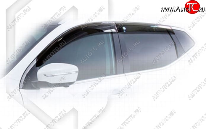 1 999 р. Дефлектора окон CA-Plastic Nissan Qashqai 2 J11 дорестайлинг (2013-2019) (Classic полупрозрачный)  с доставкой в г. Вологда