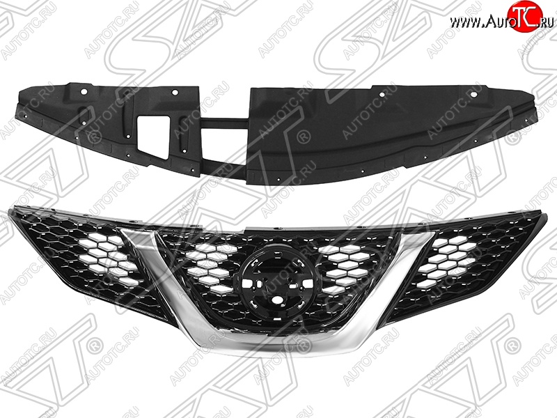 4 999 р. Решётка радиатора SAT Nissan Qashqai 2 J11 дорестайлинг (2013-2019) (Неокрашенная)  с доставкой в г. Вологда