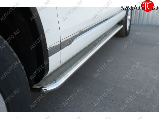 35 549 р. Защита порогов из круглой трубы диаметром 42 мм SLITKOFF v3 Nissan Qashqai 2 J11 дорестайлинг (2013-2019)  с доставкой в г. Вологда