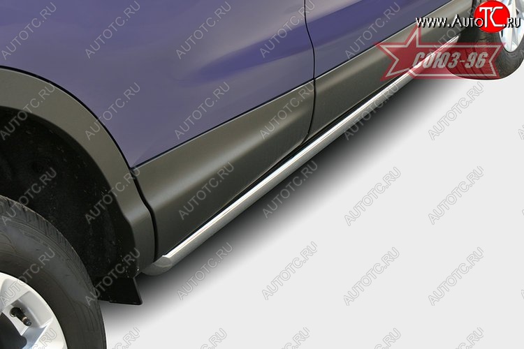 14 264 р. Защита порогов из овальной трубы Souz-96 (d75х42) Nissan Qashqai 2 J11 дорестайлинг (2013-2019)  с доставкой в г. Вологда