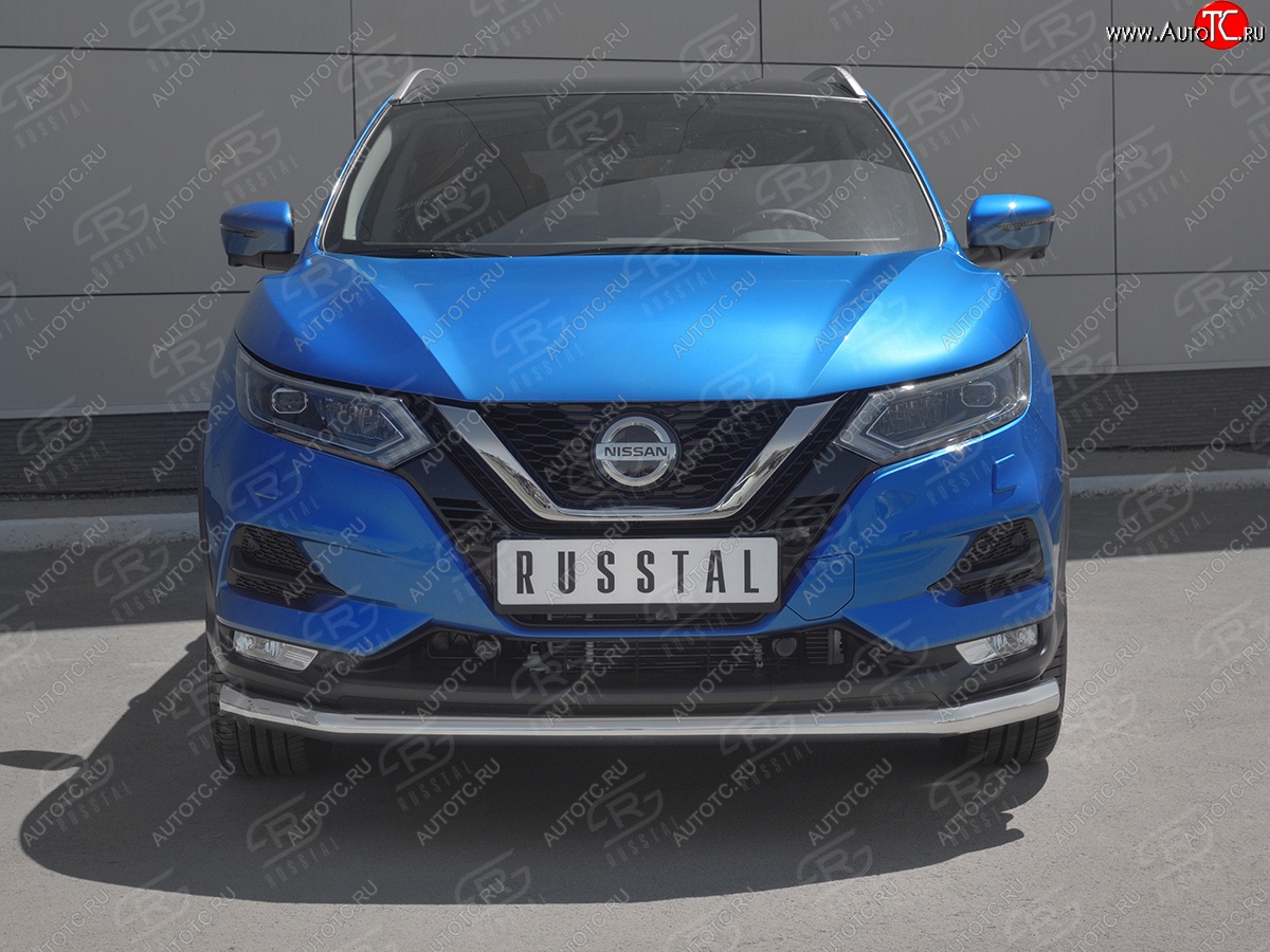 14 849 р. Защита переднего бампера (Ø 63 мм, нержавейка) SLITKOFF Nissan Qashqai 2 J11 рестайлинг (2017-2022)  с доставкой в г. Вологда