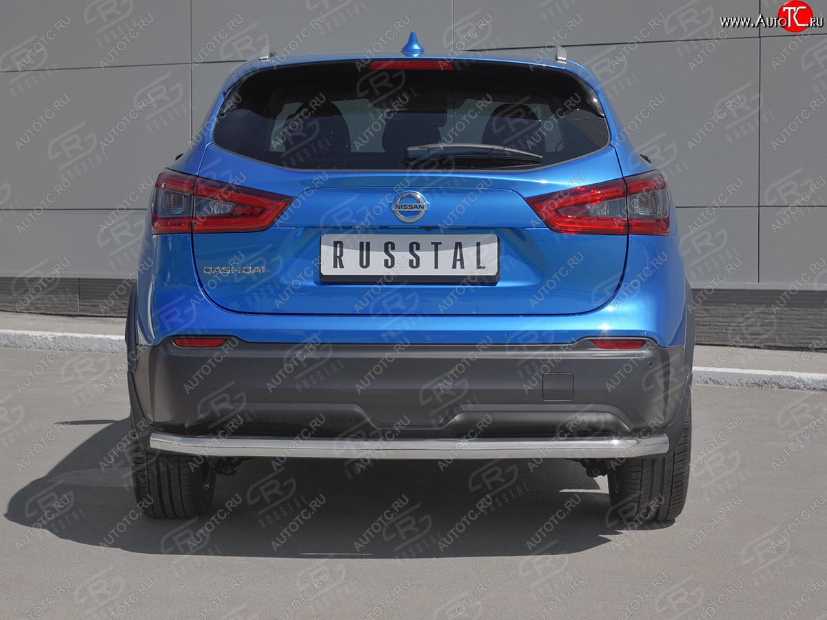15 749 р. Защита заднего бампера (Ø63 мм, нержавейка) SLITKOFF Nissan Qashqai 2 J11 рестайлинг (2017-2022)  с доставкой в г. Вологда