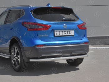 15 749 р. Защита заднего бампера (Ø63 мм, нержавейка) SLITKOFF Nissan Qashqai 2 J11 рестайлинг (2017-2022)  с доставкой в г. Вологда. Увеличить фотографию 2