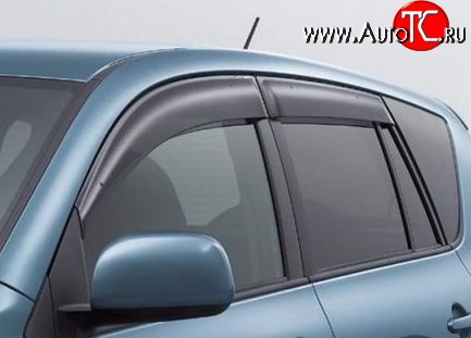 999 р. Комплект дефлекторов окон (ветровиков) 4 шт. Russtal Nissan Qashqai +2 1 J10 дорестайлинг (2008-2010)  с доставкой в г. Вологда