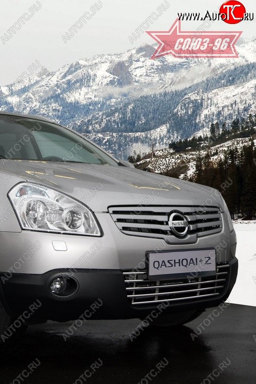 4 499 р. Декоративный элемент воздухозаборника Souz-96 (d16) Nissan Qashqai +2 1 J10 дорестайлинг (2008-2010)  с доставкой в г. Вологда