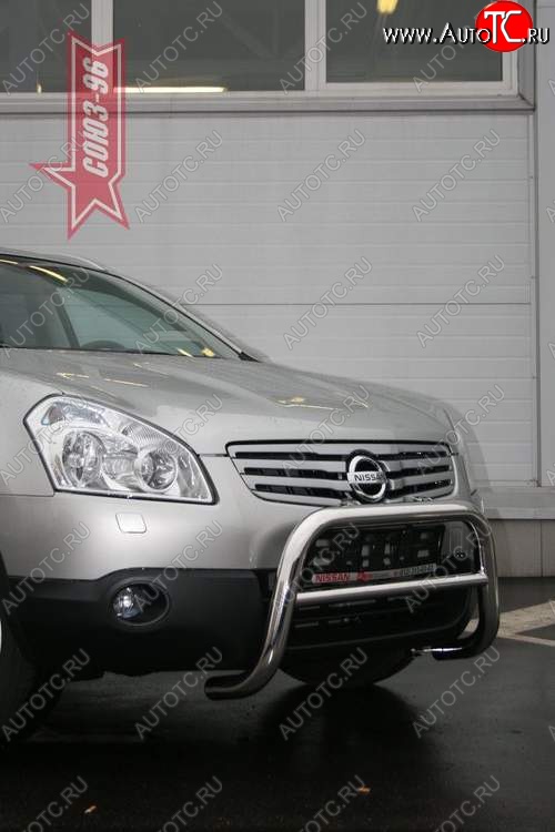 10 889 р. Защита переднего бампера Souz-96 (d60) Nissan Qashqai +2 1 J10 дорестайлинг (2008-2010)  с доставкой в г. Вологда