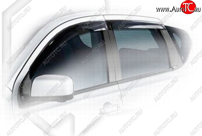 1 999 р. Дефлектора окон CA-Plastiс Nissan Qashqai 1 J10 рестайлинг (2010-2013) (Classic полупрозрачный, Без хром.молдинга, Крепление только на скотч)  с доставкой в г. Вологда