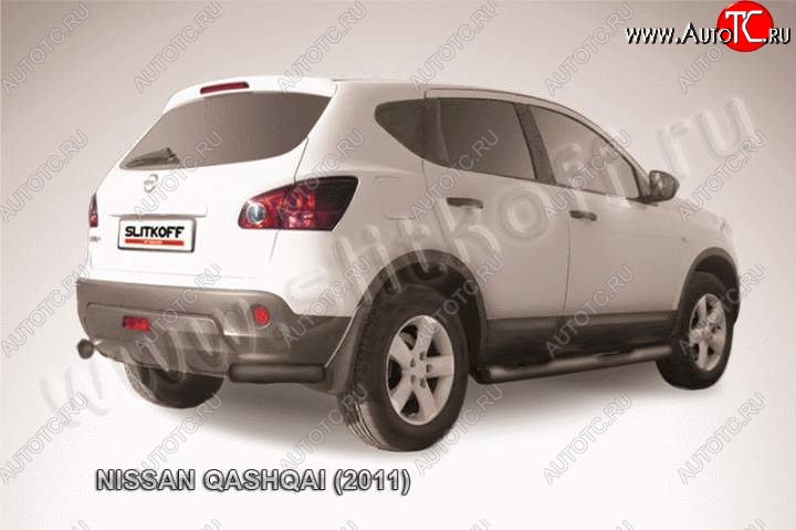 4 999 р. Уголки d57 Nissan Qashqai 1 J10 рестайлинг (2010-2013) (Цвет: серебристый)  с доставкой в г. Вологда