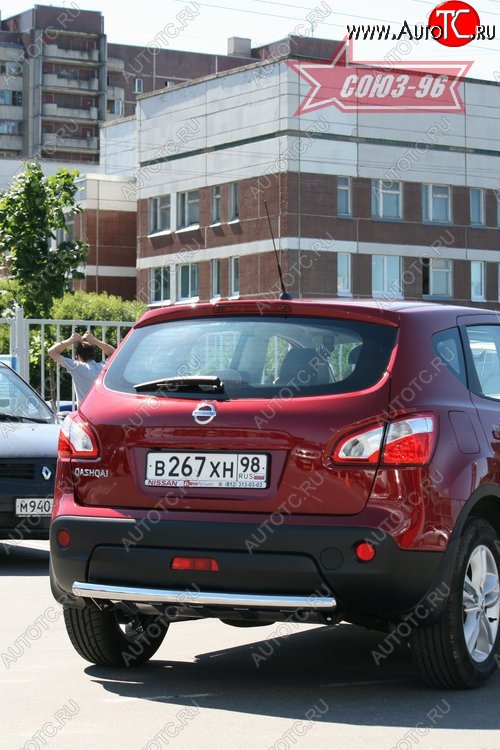 15 929 р. Защита заднего бампера Souz-96 (d60 с элементами из профиля) Nissan Qashqai 1 J10 рестайлинг (2010-2013)  с доставкой в г. Вологда