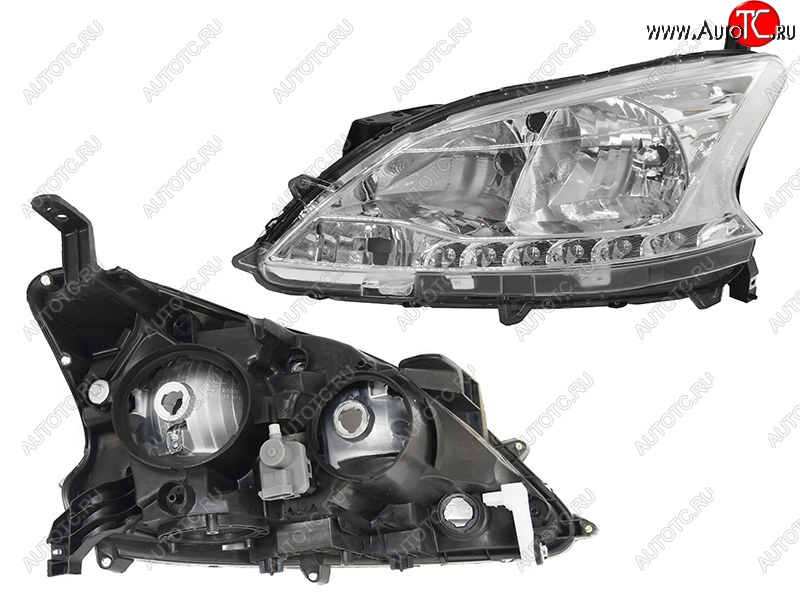 9 799 р. Левая фара (эл.корректор, LED (муляж)) SAT Nissan Sentra 7 B17 (2014-2017)  с доставкой в г. Вологда