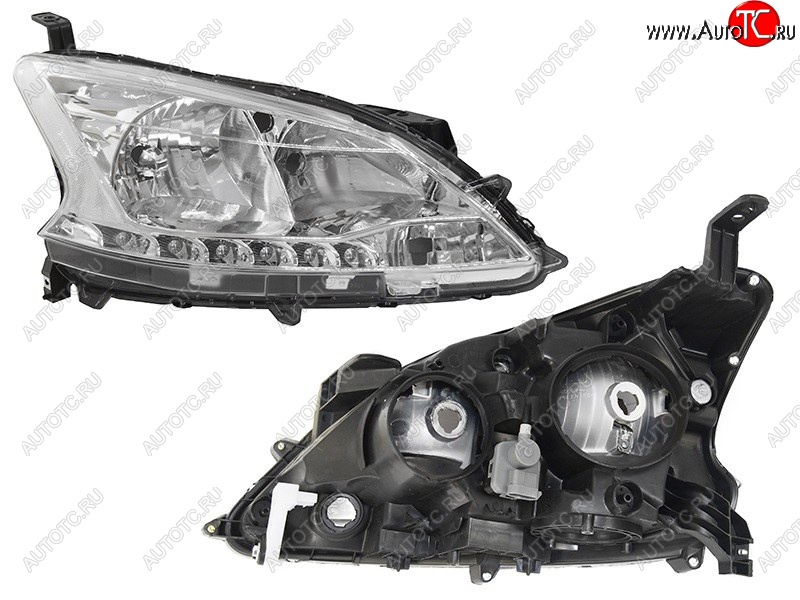 9 799 р. Правая фара (эл.корректор, LED (муляж)) SAT Nissan Sentra 7 B17 (2014-2017)  с доставкой в г. Вологда