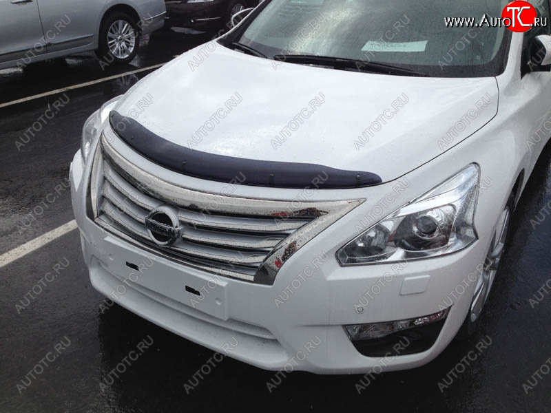 4 599 р. Дефлектор капота SIM Nissan Teana 3 L33 дорестайлинг (2014-2020)  с доставкой в г. Вологда