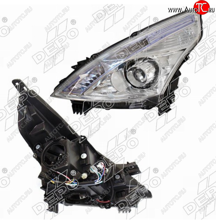 32 599 р. Левая фара (линза, ксенон, с электрокорректором, Евросвет) DEPO Nissan Teana 2 J32 рестайлинг (2011-2014)  с доставкой в г. Вологда