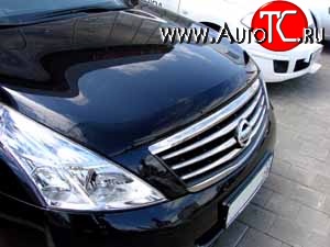 4 599 р. Дефлектор капота NovLine Nissan Teana 2 J32 дорестайлинг (2008-2011)  с доставкой в г. Вологда