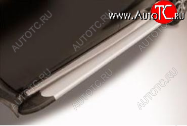 13 349 р. Алюминиевые порожки для ног Slitkoff ❞Optima Silver❝ Nissan Terrano D10 рестайлинг (2016-2022)  с доставкой в г. Вологда