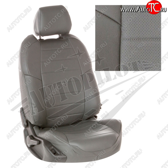 13 649 р. Чехлы сидений AUTOPILOT Экокожа (ЗС 40/60)  Nissan Terrano  D10 (2016-2022), Renault Duster  HS (2015-2021) (Серый + Серый)  с доставкой в г. Вологда