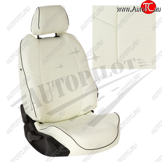 13 649 р. Чехлы сидений AUTOPILOT Экокожа (ЗС 40/60)  Nissan Terrano  D10 (2016-2022), Renault Duster  HS (2015-2021) (Белый + Белый)  с доставкой в г. Вологда