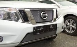 1 539 р. Нижняя сетка на бампер Russtal (хром) Nissan Terrano D10 рестайлинг (2016-2022)  с доставкой в г. Вологда. Увеличить фотографию 3