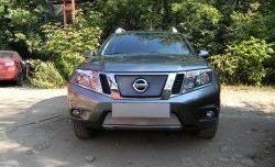 1 539 р. Нижняя сетка на бампер Russtal (хром) Nissan Terrano D10 рестайлинг (2016-2022)  с доставкой в г. Вологда. Увеличить фотографию 4