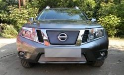 1 539 р. Нижняя сетка на бампер Russtal (хром) Nissan Terrano D10 рестайлинг (2016-2022)  с доставкой в г. Вологда. Увеличить фотографию 5