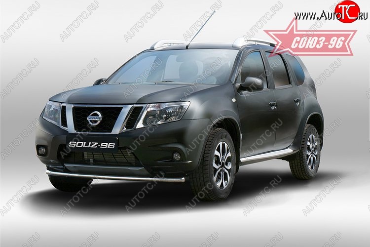 10 799 р. Защита переднего бампера одинарная Souz-96 (d42) Nissan Terrano D10 рестайлинг (2016-2022)  с доставкой в г. Вологда