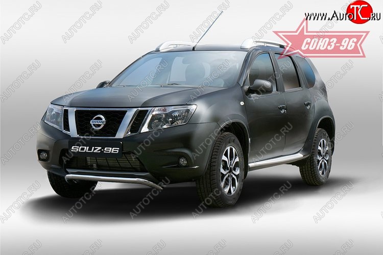 1 169 р. Защита переднего бампера Souz-96 (d60) Nissan Terrano D10 рестайлинг (2016-2022)  с доставкой в г. Вологда