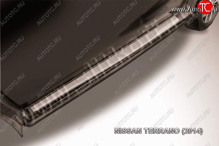 7 899 р. Защита порогов Slitkoff Nissan Terrano D10 рестайлинг (2016-2022) (Цвет: серебристый)  с доставкой в г. Вологда