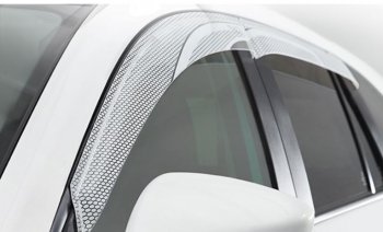 2 299 р. Дефлектора окон CA-Plastiс  Nissan Terrano  D10 (2013-2022) дорестайлинг, рестайлинг (Серия Art белая)  с доставкой в г. Вологда. Увеличить фотографию 2