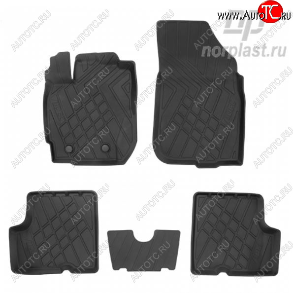2 349 р. Коврики салонные литьевые Norplast Nissan Terrano D10 рестайлинг (2016-2022)  с доставкой в г. Вологда