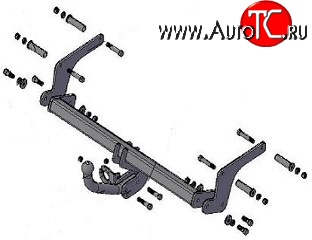 4 499 р. Фаркоп (4WD) Russtal Nissan Terrano D10 дорестайлинг (2013-2016)  с доставкой в г. Вологда