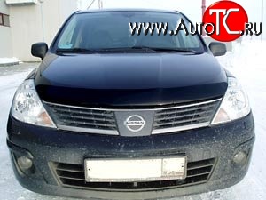 4 599 р. Дефлектор капота NovLine Nissan Tiida 1 хэтчбэк C11 дорестайлинг, Япония (2004-2007)  с доставкой в г. Вологда