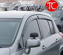 999 р. Комплект дефлекторов окон (ветровиков) 4 шт. (хетчбек) Russtal Nissan Tiida 1 хэтчбэк C11 дорестайлинг, Япония (2004-2007)  с доставкой в г. Вологда