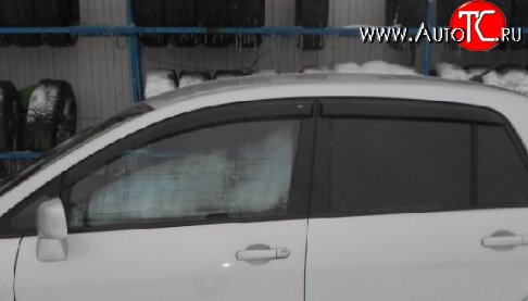 999 р. Комплект дефлекторов окон (ветровиков) 4 шт. (седан) Russtal Nissan Tiida 1 хэтчбэк C11 дорестайлинг, Япония (2004-2007)  с доставкой в г. Вологда