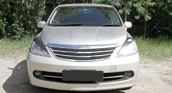 1 279 р. Реснички RA на фары Nissan Tiida 1 седан C11 рестайлинг (2010-2014) (Неокрашенные)  с доставкой в г. Вологда. Увеличить фотографию 2