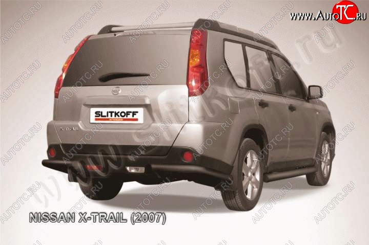 6 399 р. Уголки d57 Nissan X-trail 2 T31 дорестайлинг (2007-2011) (Цвет: серебристый)  с доставкой в г. Вологда