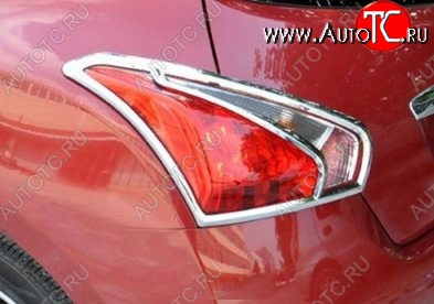 4 749 р. Накладки на фонари СТ Nissan Tiida 2 хэтчбек C12 (2011-2019) (Неокрашенные)  с доставкой в г. Вологда