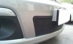 1 839 р. Сетка на бампер Russtal (черная) Nissan Tiida 1 хэтчбек C11 рестайлинг (2010-2014)  с доставкой в г. Вологда. Увеличить фотографию 2