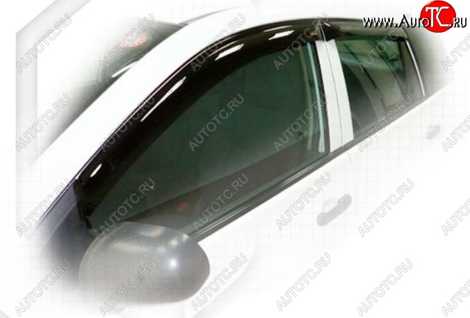 1 999 р. Дефлектора окон (JY12, NY12) CA-Plastic  Nissan Wingroad  3 Y12 (2005-2018) 3-ое универсал (Classic полупрозрачный, Без хром.молдинга, Крепление только на скотч)  с доставкой в г. Вологда