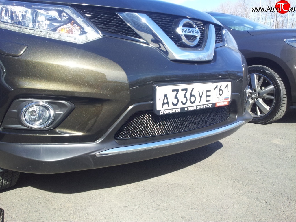 1 799 р. Сетка на бампер Novline Nissan X-trail 3 T32 дорестайлинг (2013-2018)  с доставкой в г. Вологда
