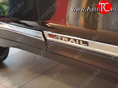 11 449 р. Верхние молдинги CT Nissan X-trail 3 T32 рестайлинг (2017-2022) (Неокрашенные)  с доставкой в г. Вологда