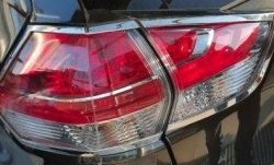 5 349 р. Накладки на фонари СТ Nissan X-trail 3 T32 рестайлинг (2017-2022) (Неокрашенные)  с доставкой в г. Вологда. Увеличить фотографию 2
