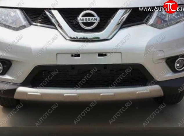 29 149 р. Накладка на передний бампер CT Nissan X-trail 3 T32 рестайлинг (2017-2022) (Неокрашенная)  с доставкой в г. Вологда