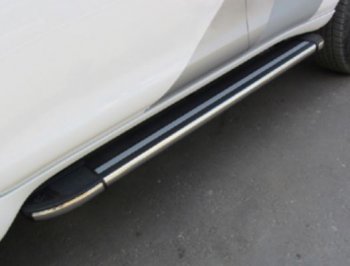 12 509 р. Порожки для ног Arbori Luxe Black Nissan X-trail 3 T32 рестайлинг (2017-2022)  с доставкой в г. Вологда. Увеличить фотографию 2