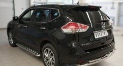 12 349 р. Защита заднего бампера (Ø63 и 42 мм, уголки, нержавейка) SLITKOFF Nissan X-trail 3 T32 рестайлинг (2017-2022)  с доставкой в г. Вологда. Увеличить фотографию 4