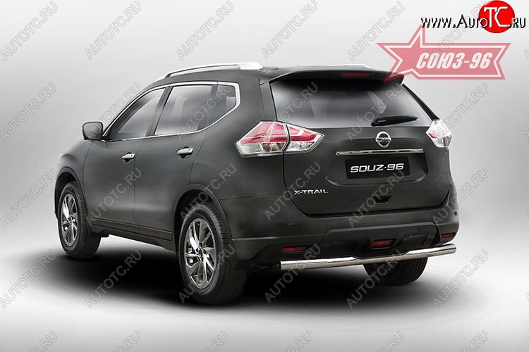 13 769 р. Защита заднего бампера с проступью Souz-96 (d76) Nissan X-trail 3 T32 рестайлинг (2017-2022)  с доставкой в г. Вологда