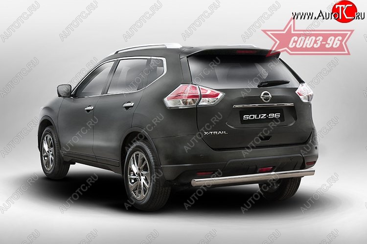 12 239 р. Защита заднего бампера Souz-96 (овал 75х42) Nissan X-trail 3 T32 рестайлинг (2017-2022)  с доставкой в г. Вологда