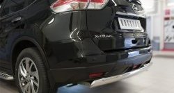 11 249 р. Защита заднего бампера (Ø75x42 мм, нержавейка) Russtal Nissan X-trail 3 T32 рестайлинг (2017-2022)  с доставкой в г. Вологда. Увеличить фотографию 2