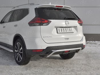 13 999 р. Защита заднего бампера (Ø42 мм волна, нержавейка) SLITKOFF Nissan X-trail 3 T32 рестайлинг (2017-2022)  с доставкой в г. Вологда. Увеличить фотографию 4