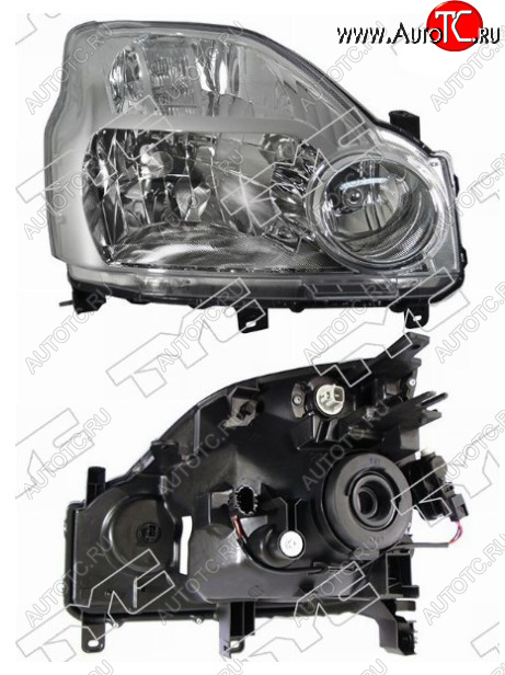 9 199 р. Правая фара передняя TYC (с электрокорректором, Евросвет) Nissan X-trail 2 T31 дорестайлинг (2007-2011)  с доставкой в г. Вологда