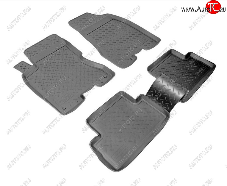 2 199 р. Комплект салонных ковриков Norplast Unidec Nissan X-trail 2 T31 рестайлинг (2010-2015) (Цвет: черный)  с доставкой в г. Вологда